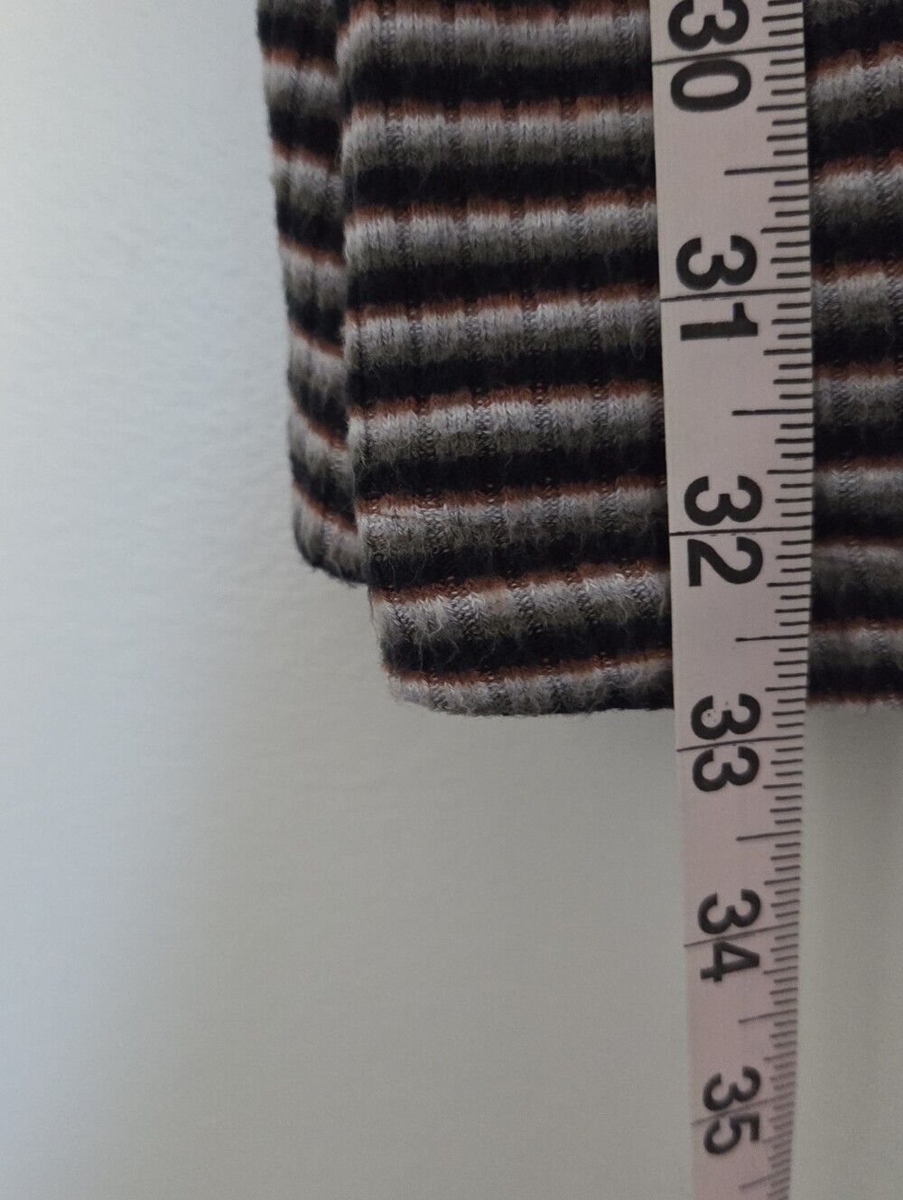 American Eagle Medium Striped Long Sleeve Henley Dress - Picture 5 of 5